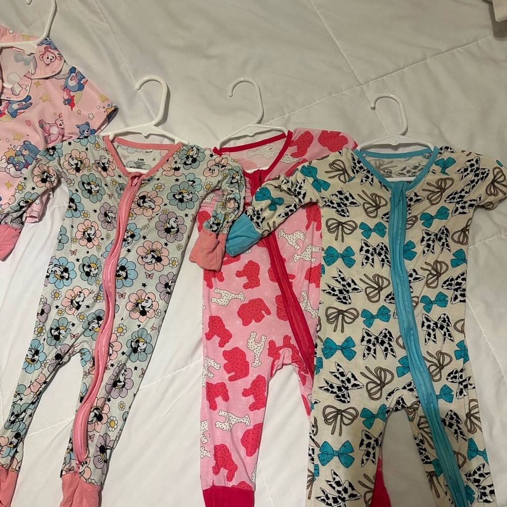 3 pc Bamboo bundle for babygirls 3-6months